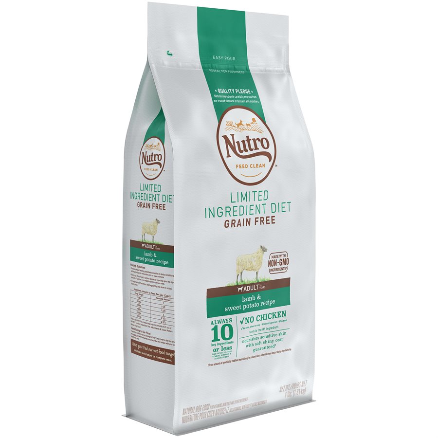 NUTRO Limited Ingredient Diet Adult Dog Grain Free Lamb 4LB