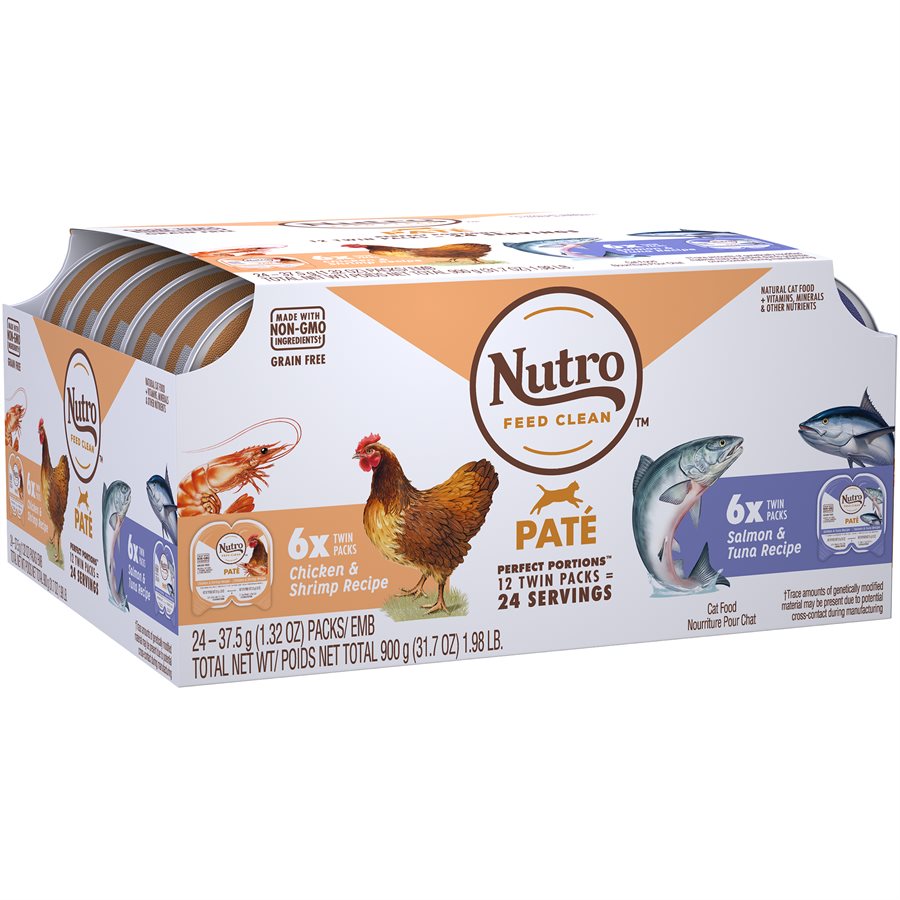 NUTRO Perfect Portions Chicken / Shrimp & Salmon / Tuna Value Pack 2x12