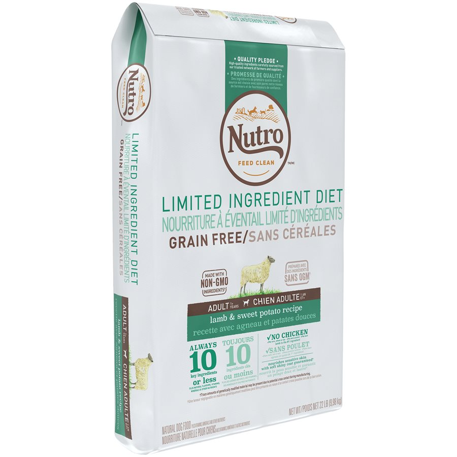 NUTRO Limited Ingredient Diet Adult Dog Grain Free Lamb 22LB