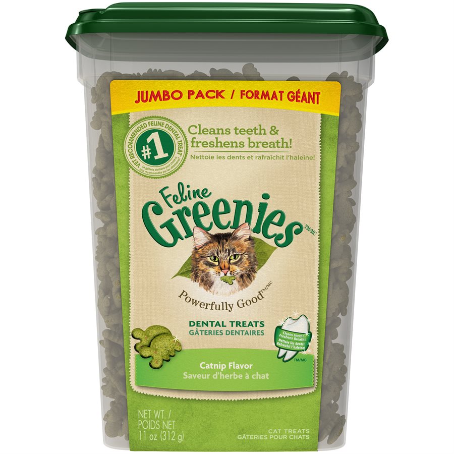 Greenies Feline Catnip Jumbo 11oz Tub