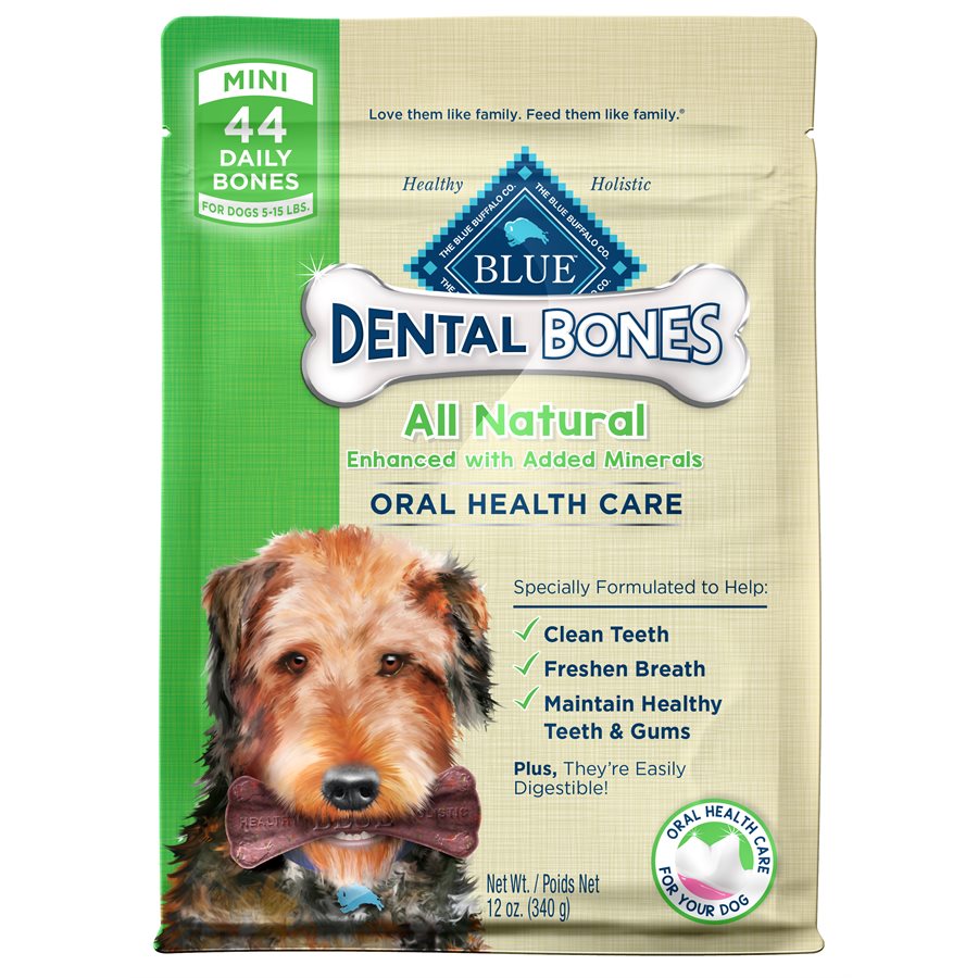 Blue Dental Bones Dog Treats Mini Size 6 / 12oz