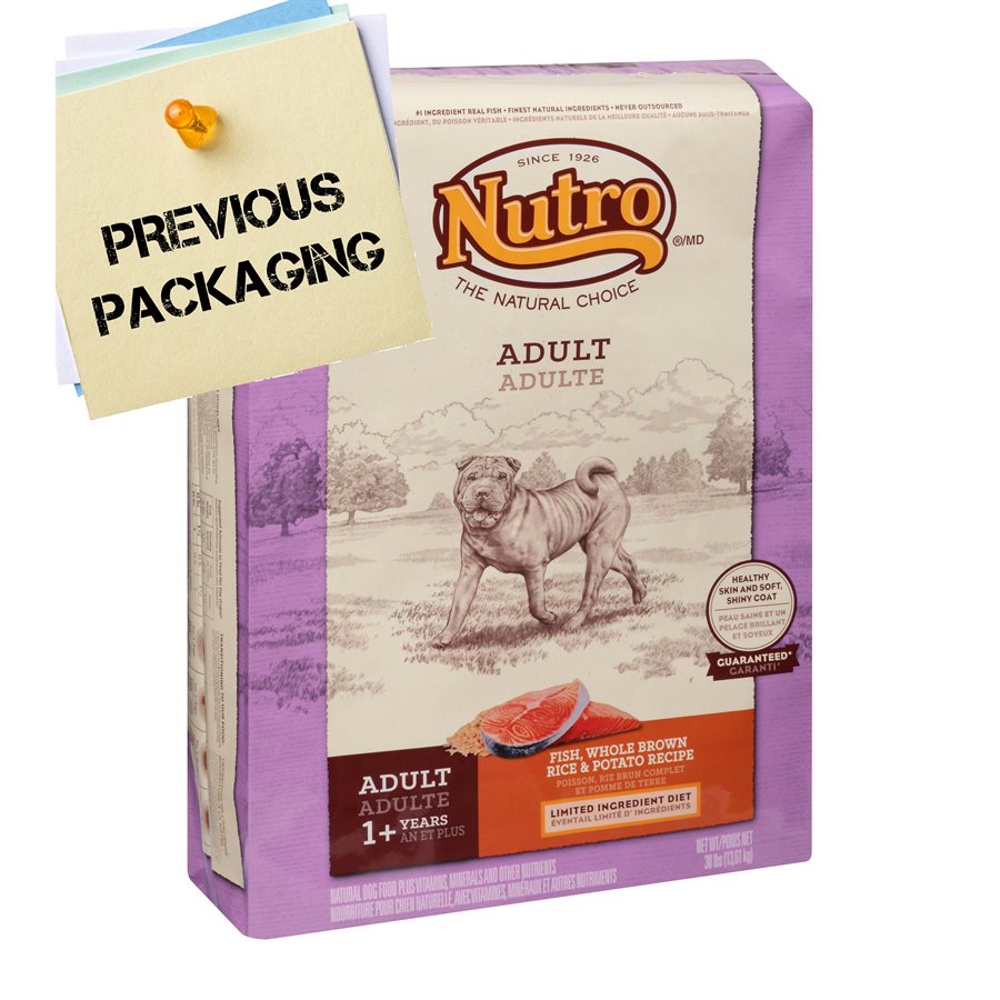 NUTRO Wholesome Essentials Adult Dog Fish, Rice & Sweet Potato 30LB