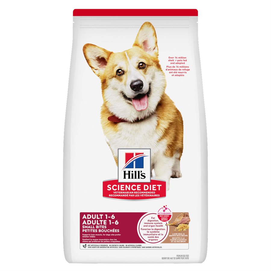 Hill's Science Diet Chien Adulte Petites Bouchées Agneau & Riz 15.5 LB