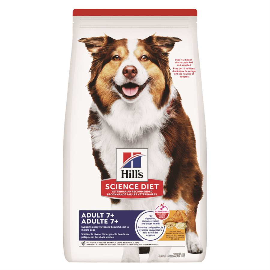 Hill's Science Diet Sénior 7+ Chien Poulet Orge & Riz 33 LB