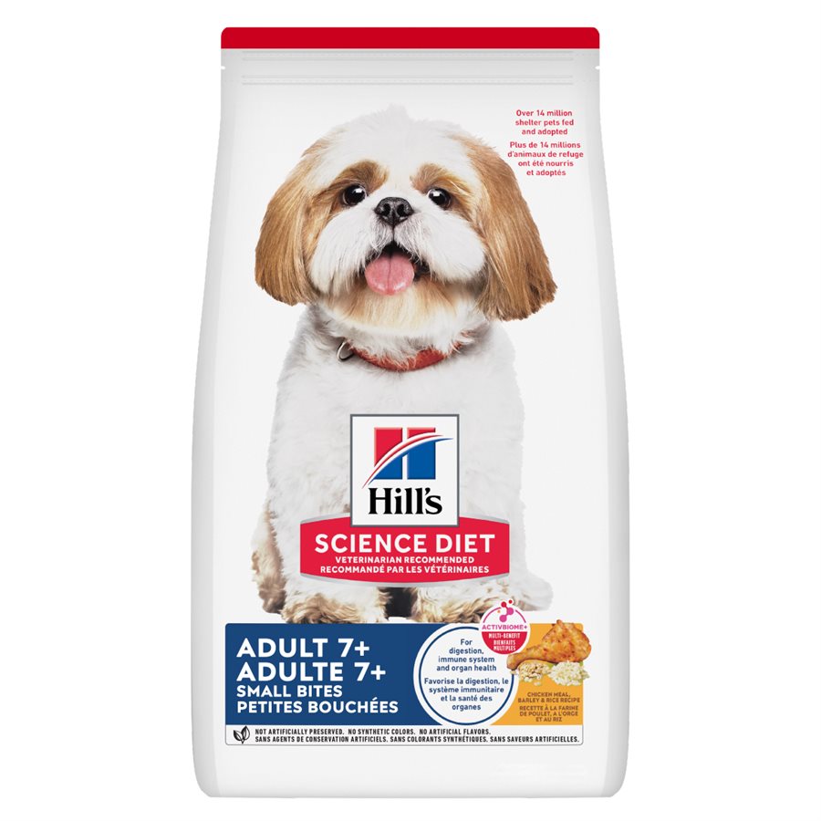 Hill's Science Diet Sénior 7+ Chien Petites Bouchées Poulet Orge & Riz 15 LB