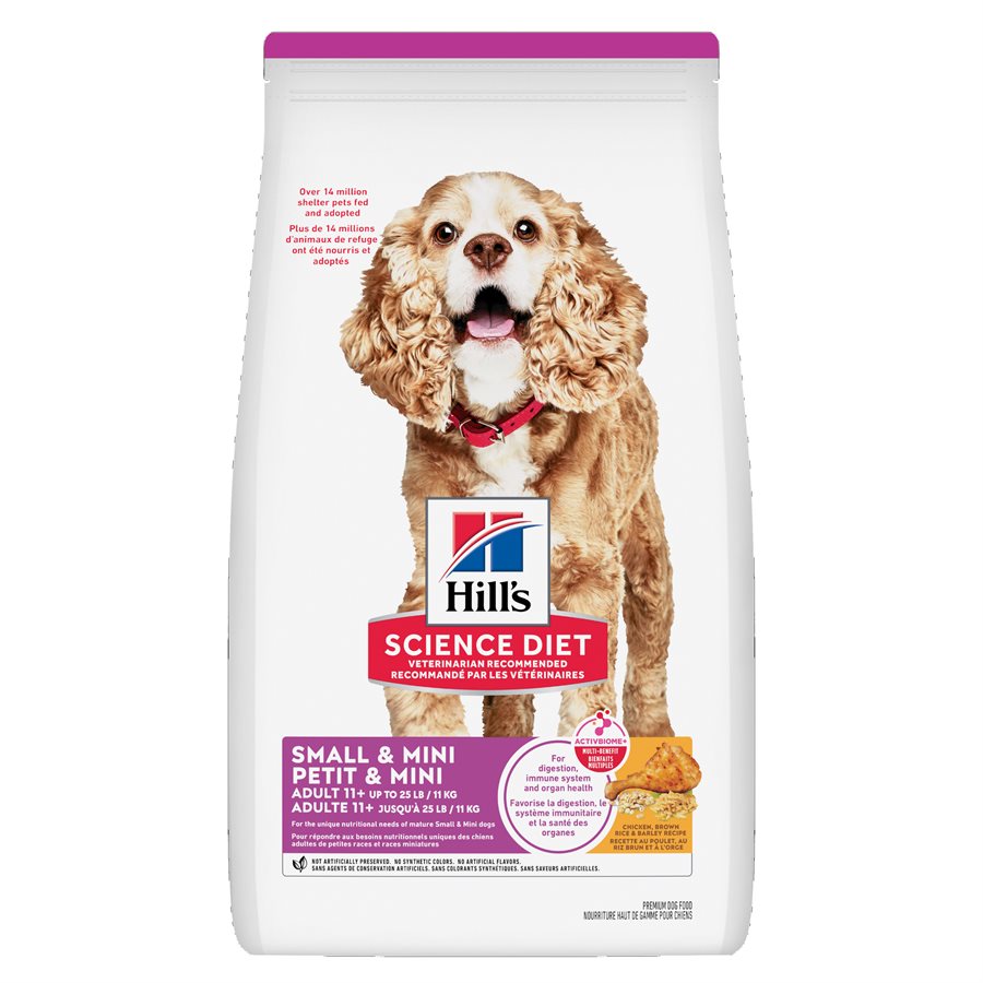 Hill's Science Diet Sénior 11+ Chien Petite & Miniature Poulet Orge & Riz