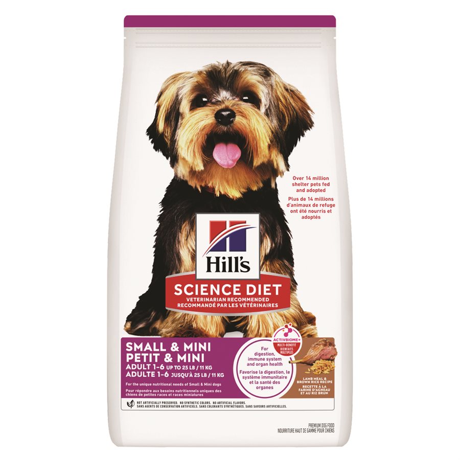 Hill's Science Diet Chien Adulte Petite & Miniature Agneau & Riz 4.5 LB