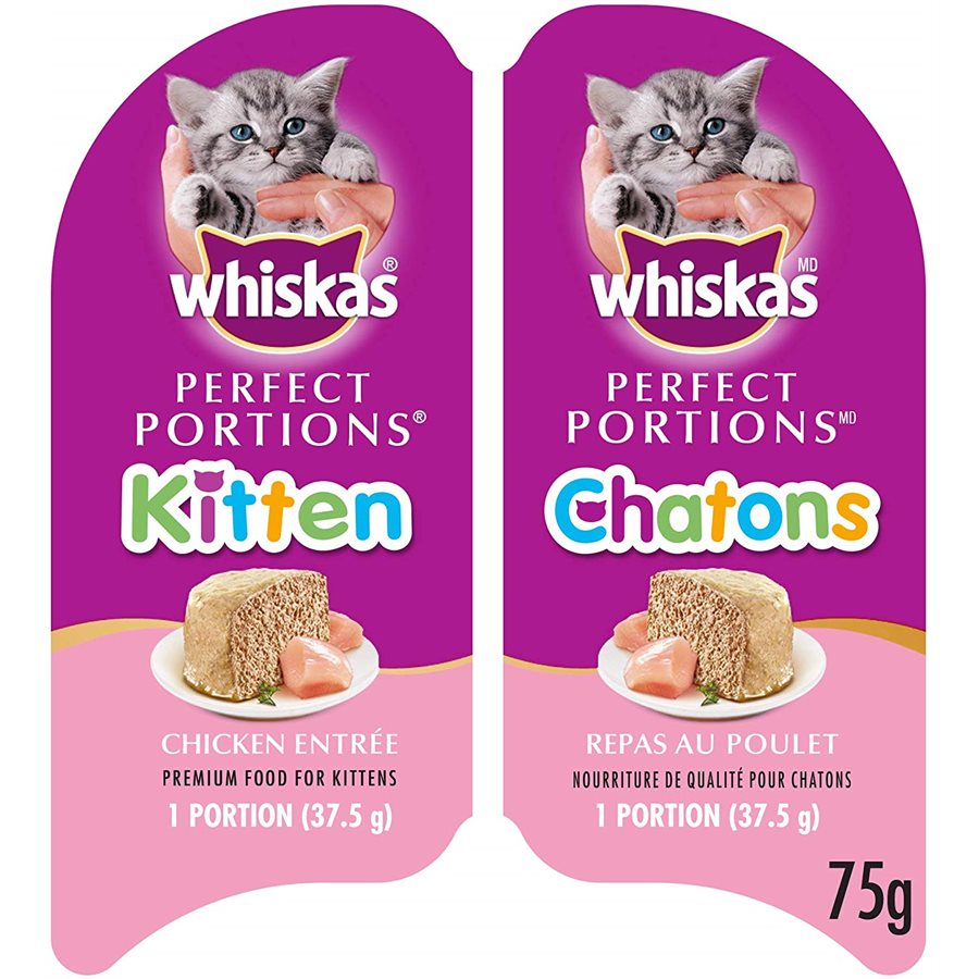 Repas au poulet pour chatons WHISKASMD PERFECT PORTIONSMD