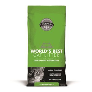 World's Best Cat Litter - Low Tracking, Dust Control, Multiple Cat Formula, 15 Lbs (Unscented)