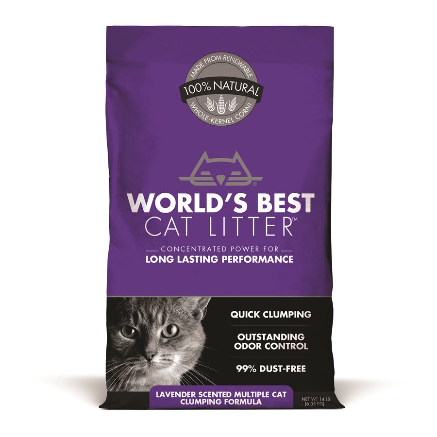 World s Best Cat Litter Lavender Scented Multi Cat Litter 14LB