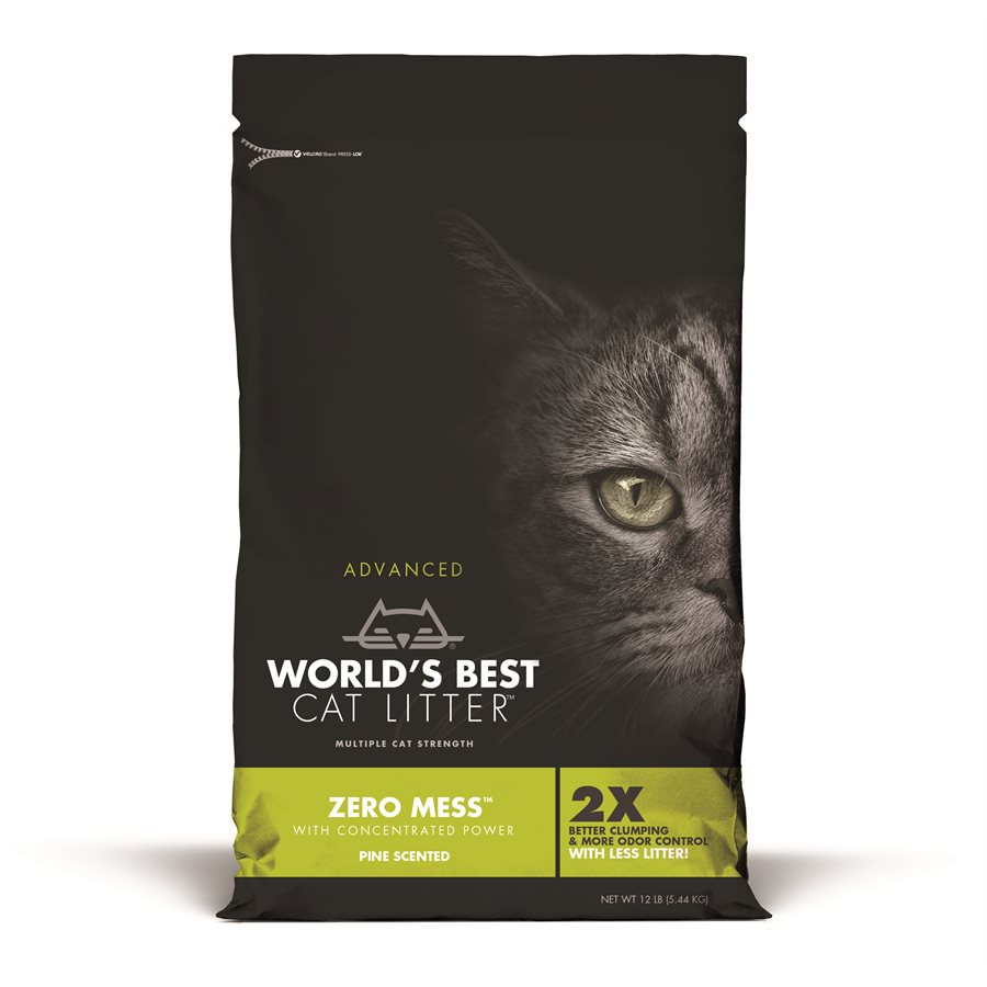 World's Best Cat Litter Advanced Zero Mess Pine Scented Formula 12LB