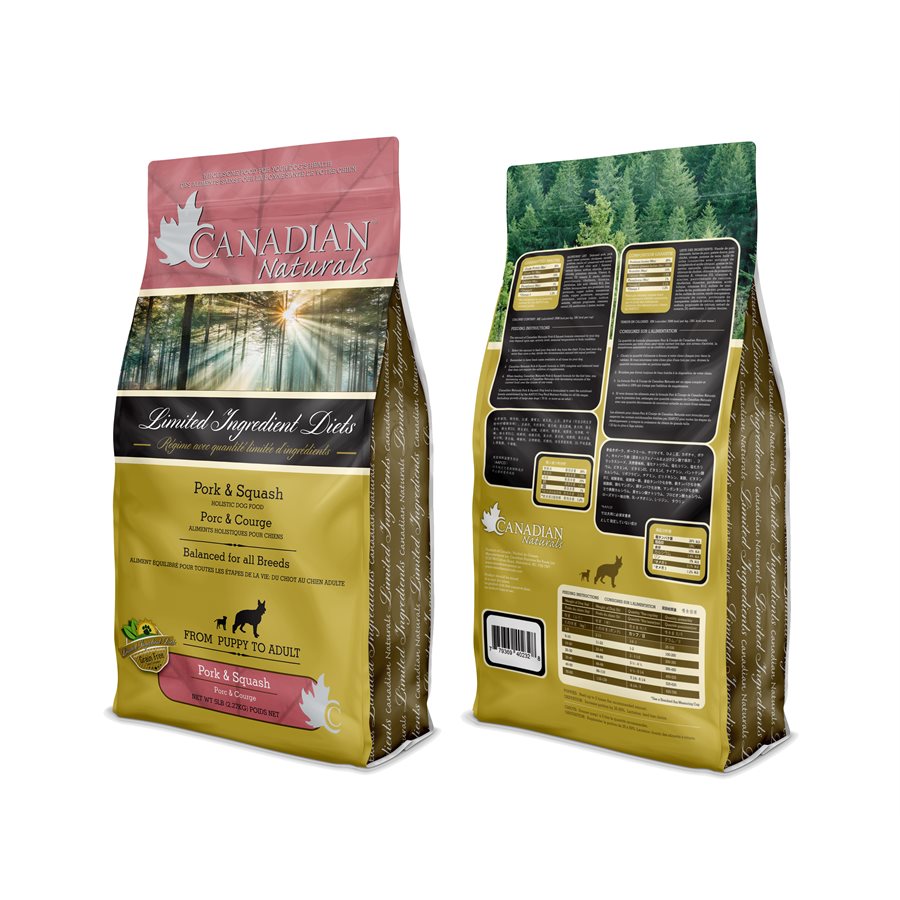Canadian Natural Dog Limited Ingredient Diet Pork & Butternut Squash 25LB