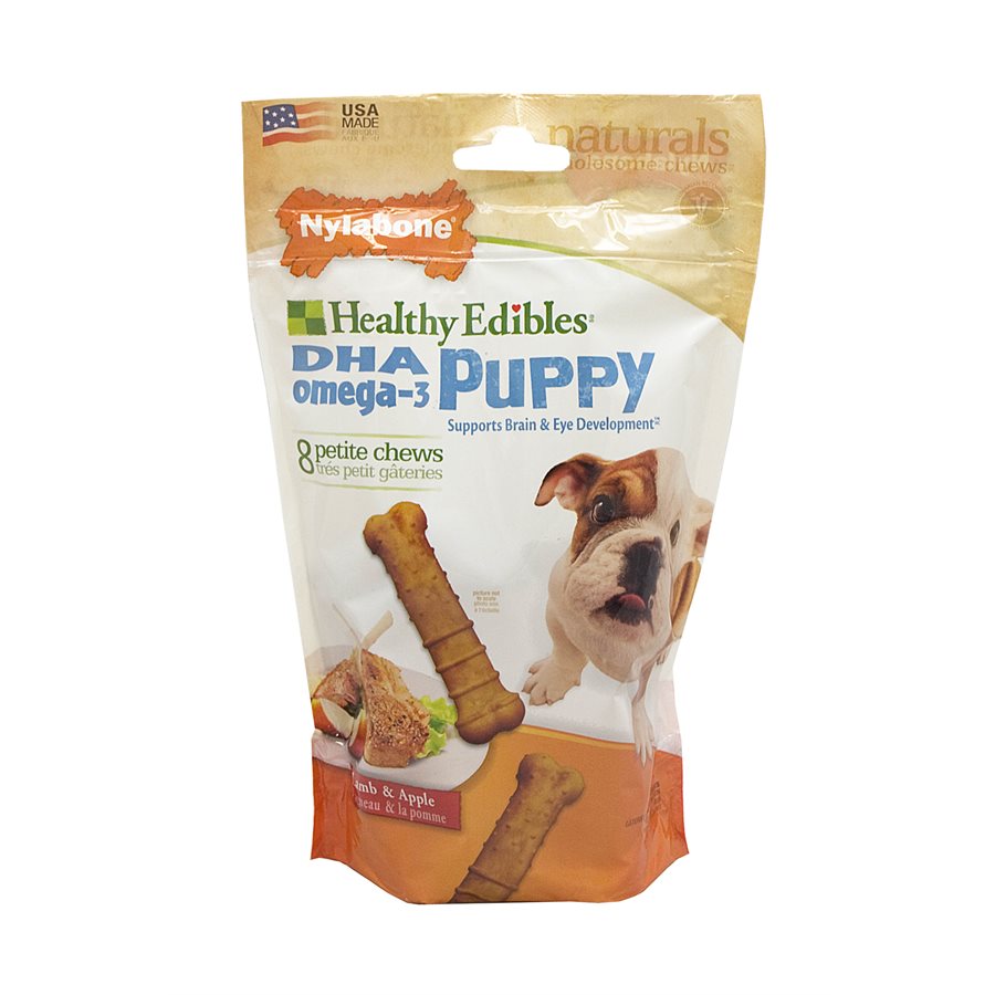 Nylabone Healthy Edibles Puppy Lamb & Apple 8 Count Petite