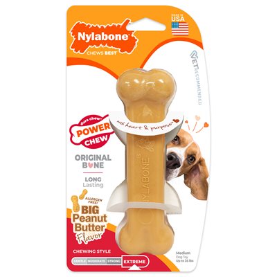 Nylabone Os Durable Original Saveur de Beurre d'Arachides Moyen