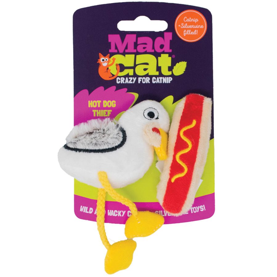 Petmate MAD CAT Hot Dog Theif 2Pack