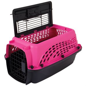 Petmate 2-Door Top Load Kennel 19" Honey Rose / Black