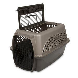 Petmate 2-Door Top Load Kennel 24" Tan / Brown