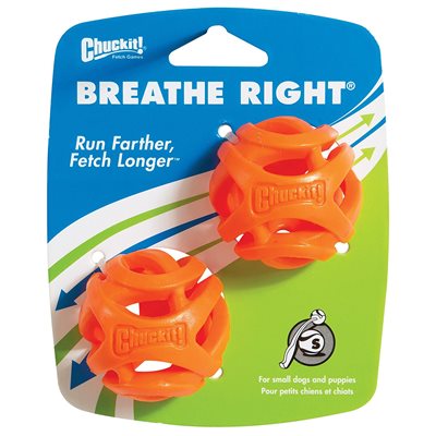 CHUCK IT! Balles « Breathe Right » Petites Paquet de 2 CHUCK IT! Balles « Breathe Right » Petites Paquet de 2