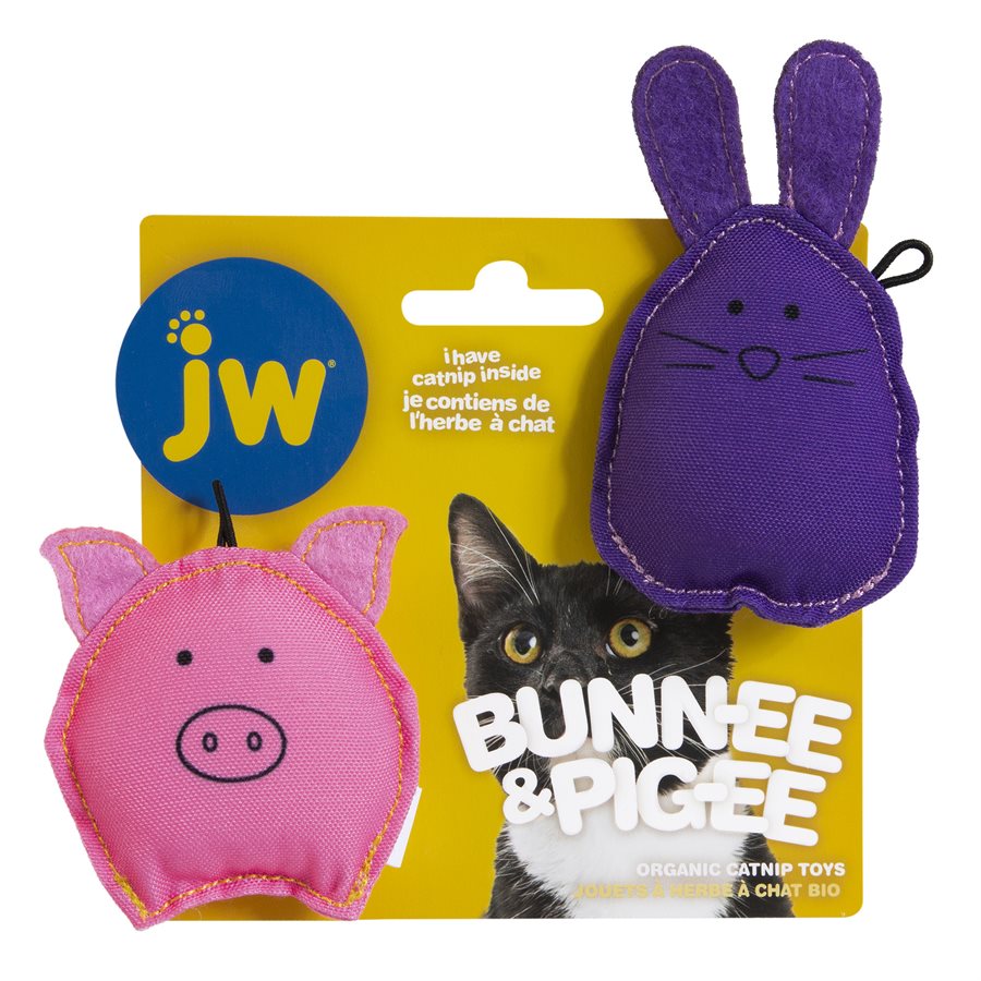 JW Pet Products Cat PigEE & BunnEE Catnip Combo
