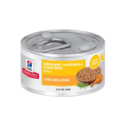Hill's Science Diet Adult Urinary Hairball Control Chicken & Vegetable Stew 24 / 2.9oz