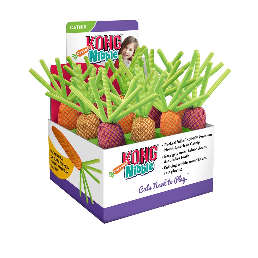 KONG Cat Nibble Carrots PDQ 12 Count