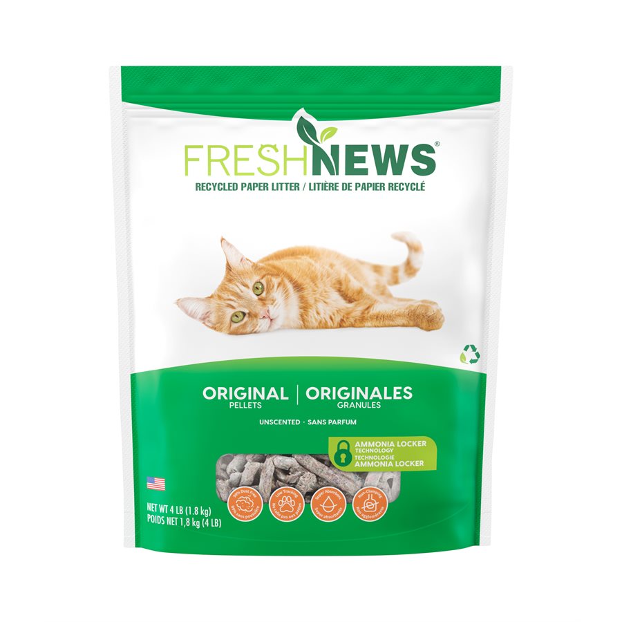 Pestell Fresh News Recycled Paper Cat Litter 4 LB