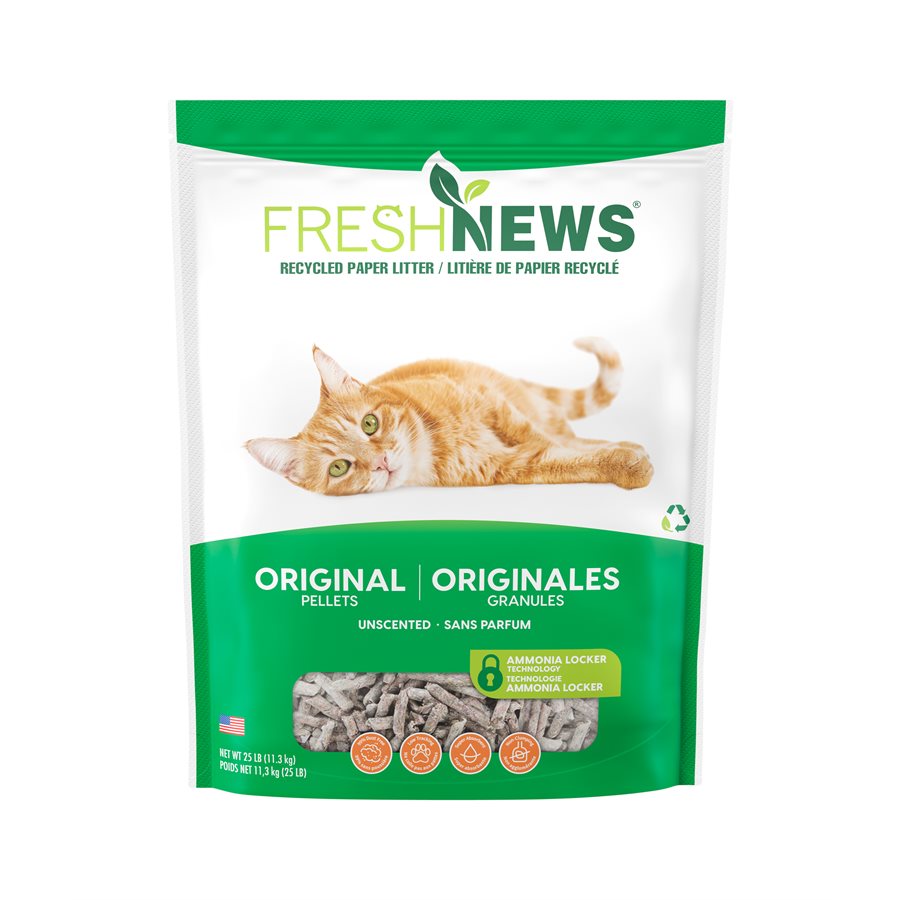 Pestell Fresh News Recycled Paper Cat Litter 25 LB