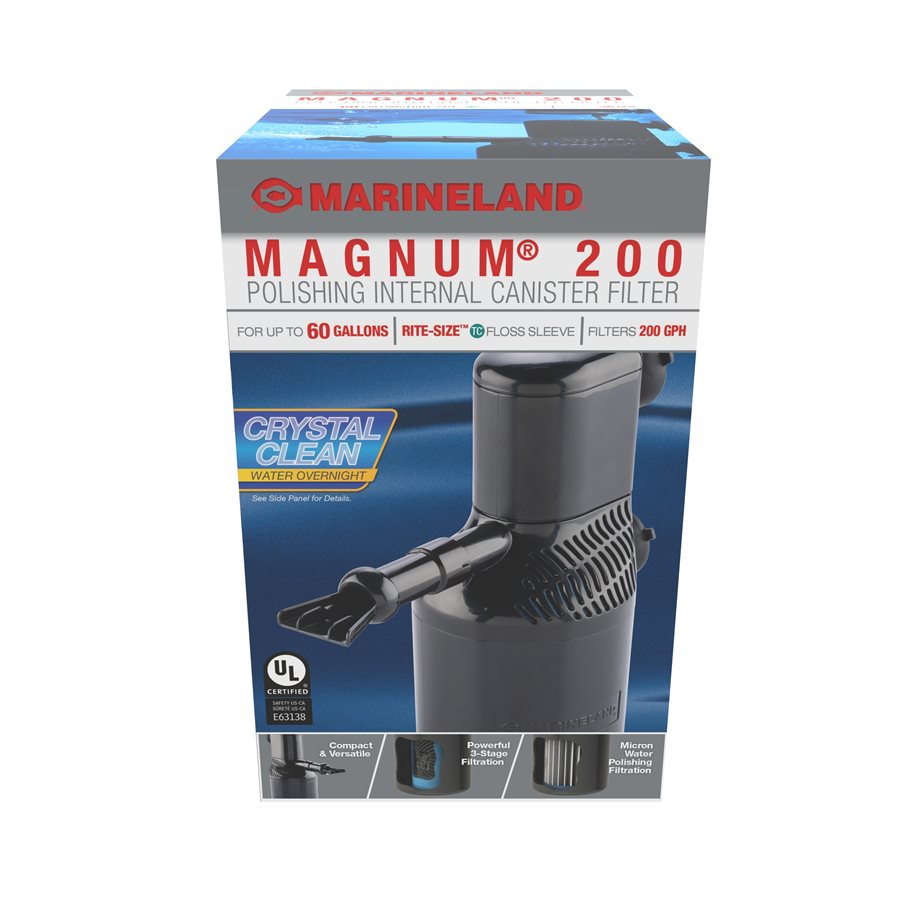 Spectrum Marineland Magnum 200 Polishing Internal Canister Filter up to