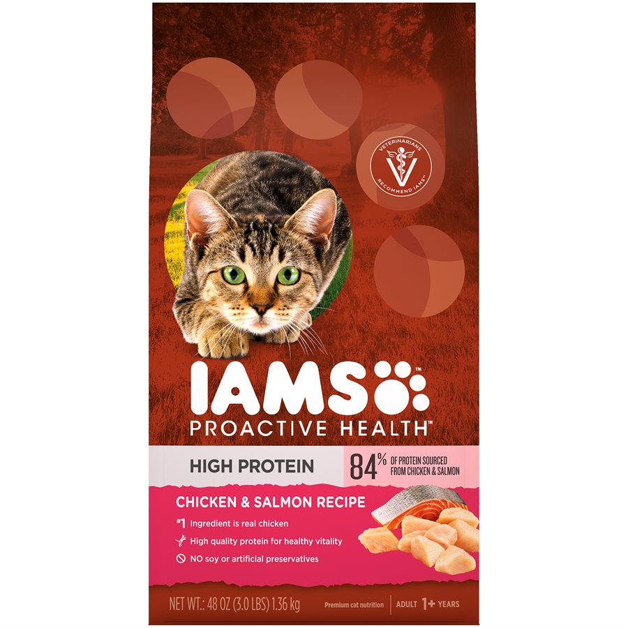 IAMS Proactive Health Adult Cat High Protein Chicken & Salmon 3LB