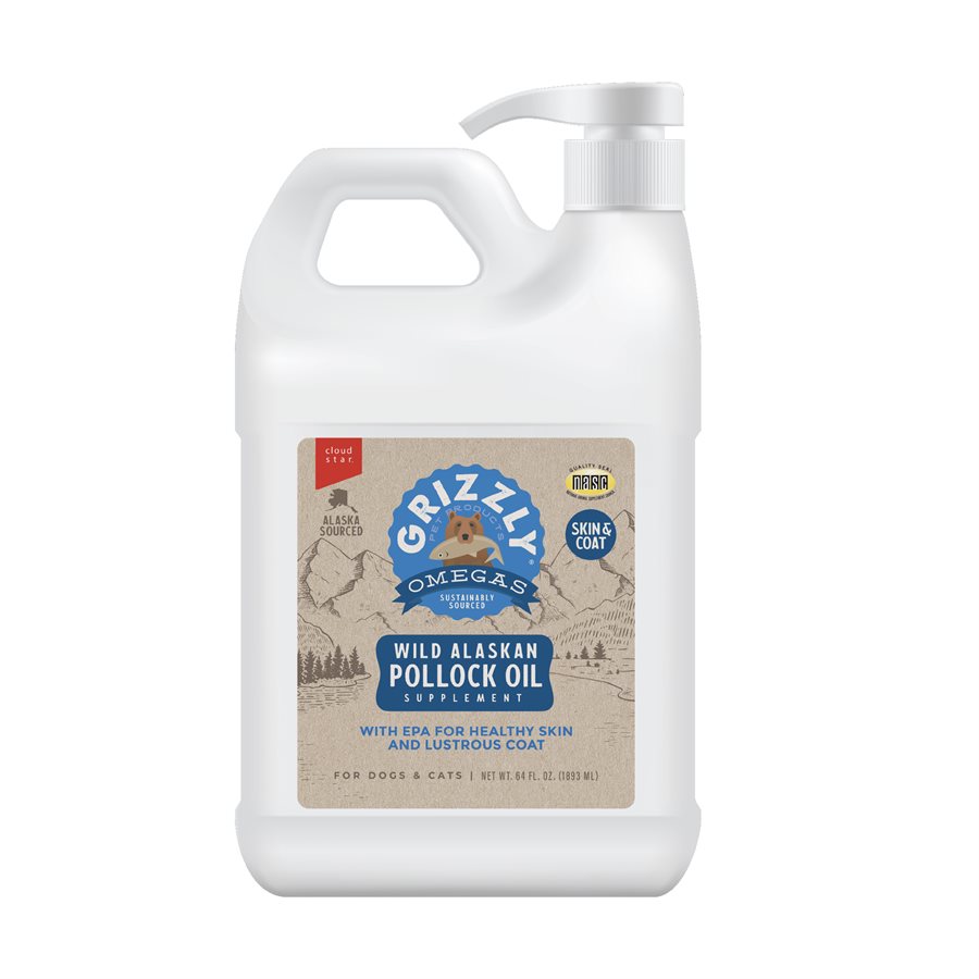 Grizzly Pollock Oil Dog 64oz