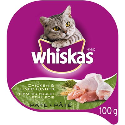 Whiskas Chat Adulte Pâté de Poulet & Foie 24 / 100g Whiskas Chat Adulte Pâté de Poulet & Foie 24 / 100g