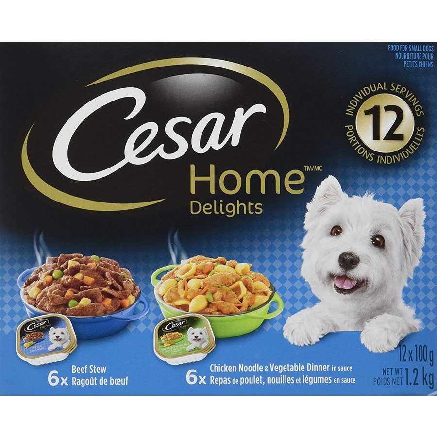 Cesar Adult Dog Home Delights Beef / Chicken Multipack 2x6 / 100g