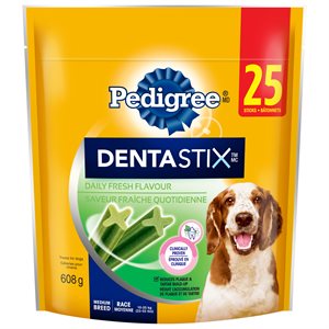 Pedigree DentaStix Fresh Flavor Medium 25 Count 608g