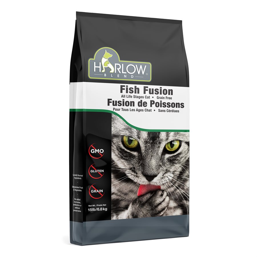 Harlow Blend Fusion Cat Food Grain Free Fish Formula 15LBS