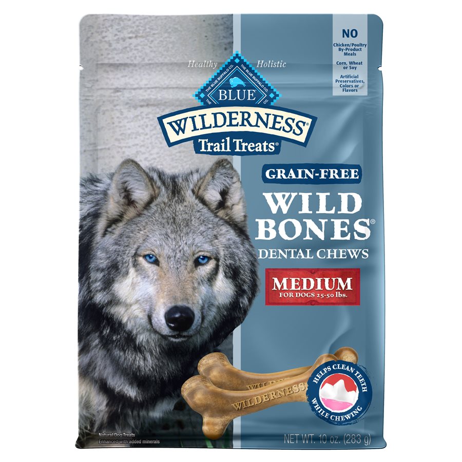 BLUE Wilderness® Dental Chews Regular Size Wild Bones 6 / 10oz