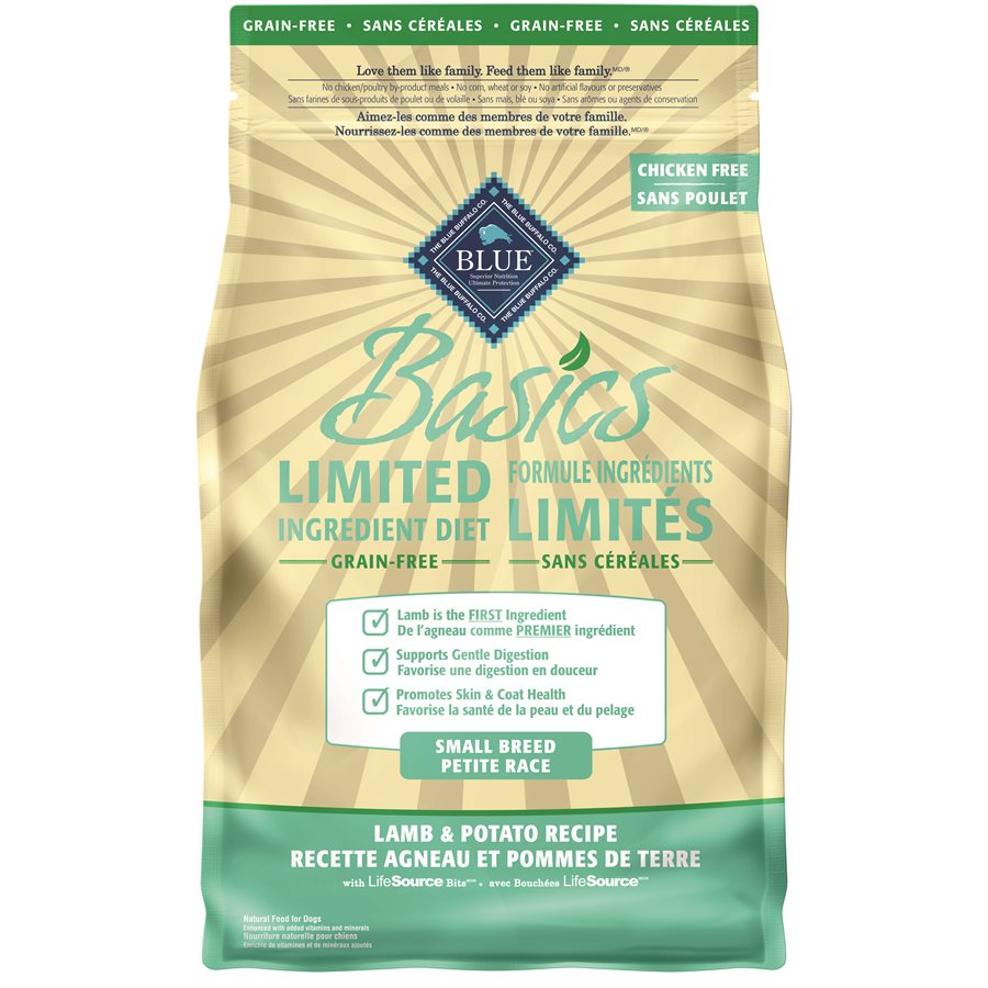 Blue Buffalo Basics Grain Free Small Breed Adult Dog Lamb 4LB