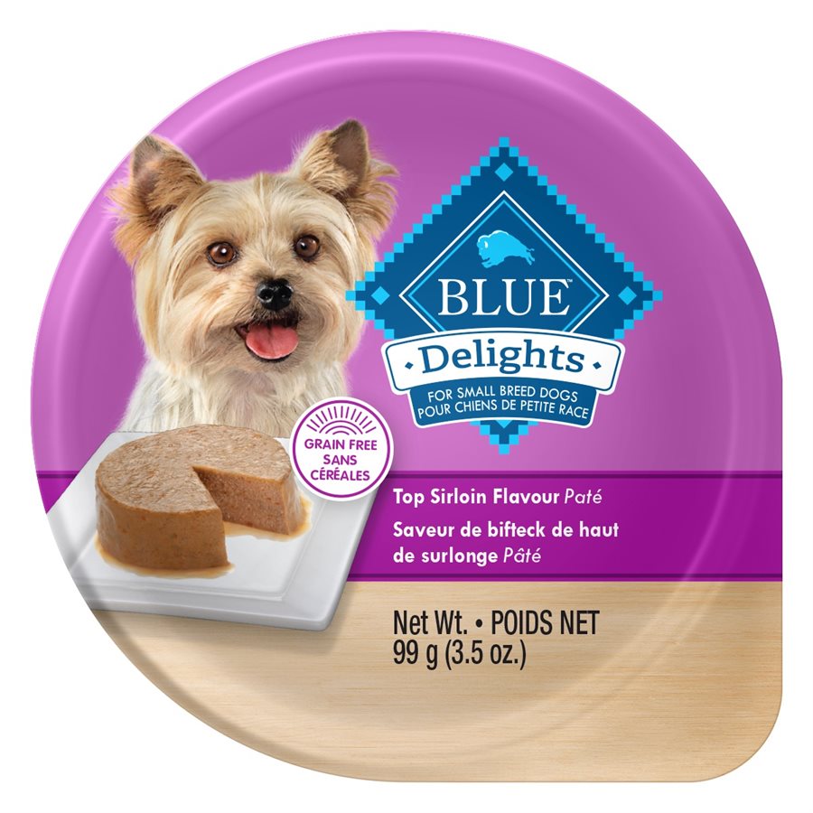 Blue Buffalo Delights Chien Adulte Bifteck de Haut de Surlonge Pâté 12 / 3.5oz Blue Buffalo Delights Chien Adulte Bifteck de Haut de Surlonge Pâté 12 / 3.5oz