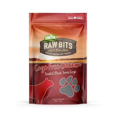 Ubite Raw Bits Gateries Pour Chats Poulet 90g Ubite Raw Bits Gateries Pour Chats Poulet 90g