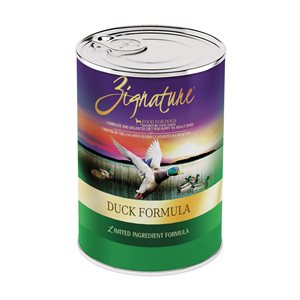Zignature Formule Limité d'Ingrédients Canard Sans Céréales pour Chiens 12 / 13 oz