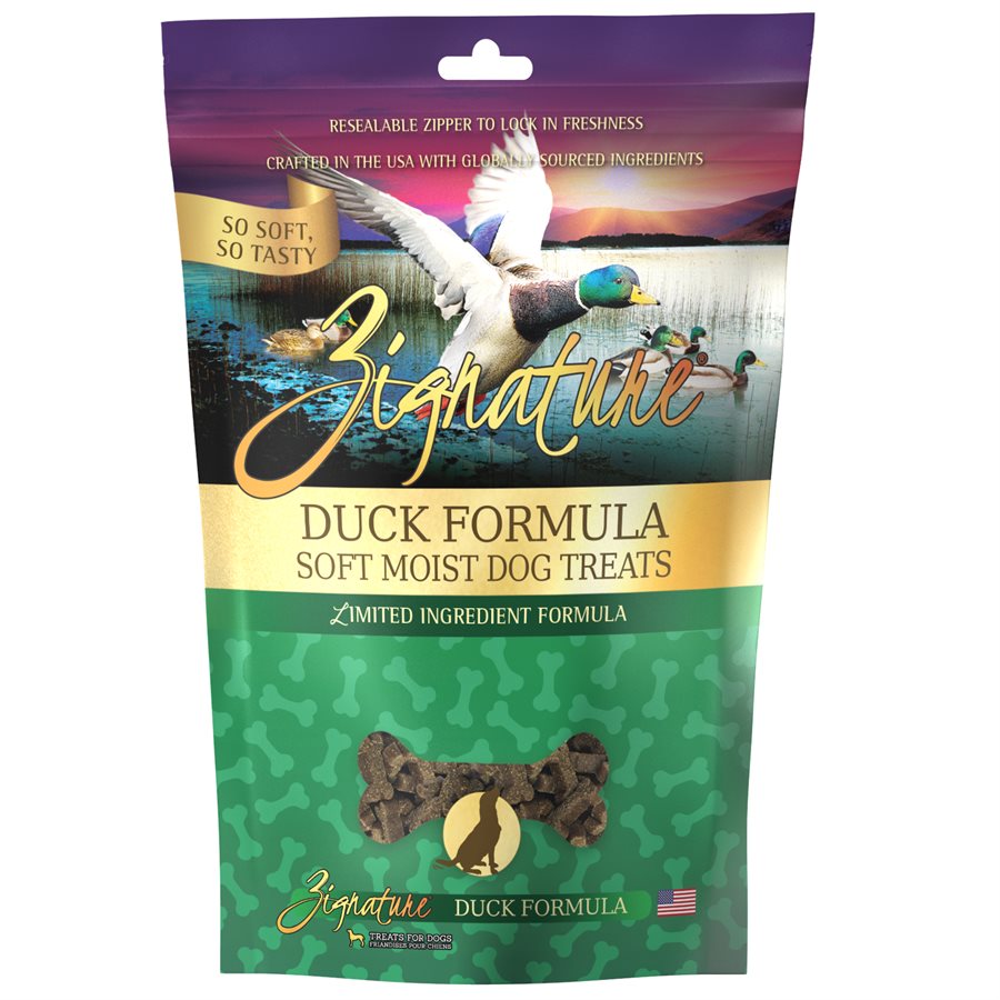 Zignature Duck Soft Moist Treats for Dogs 4 oz