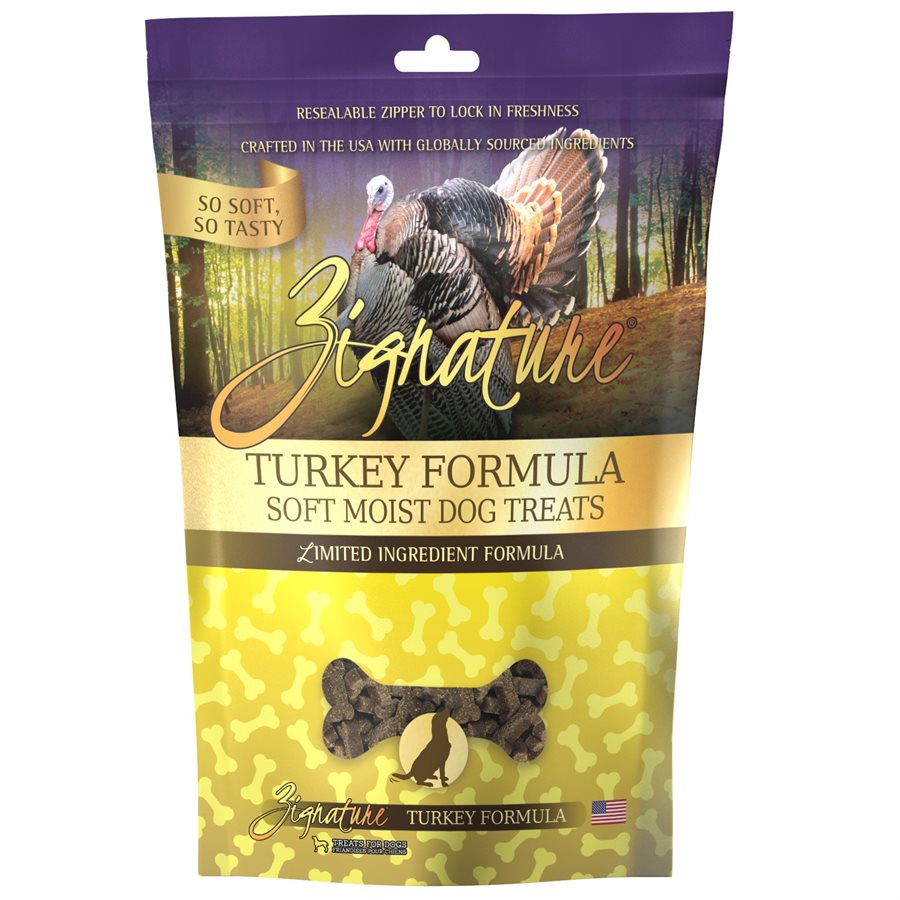 Zignature Turkey Soft Moist Treats for Dogs 4 oz