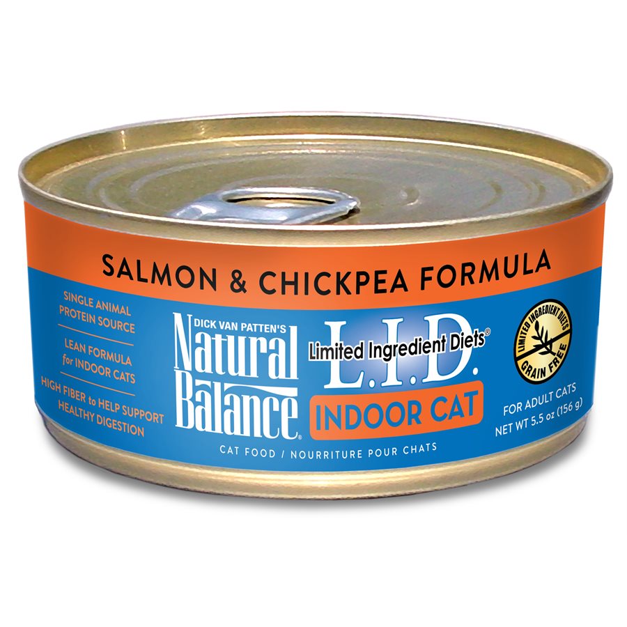 Natural Balance Cat LID Indoor Salmon & Chickpea Formula Cans 24 / 5.5oz