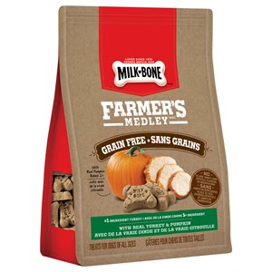 Smuckers Gâteries « Milk Bone » Mélange Fermier Dinde & Citrouille Sans Céréales 4 / 340g