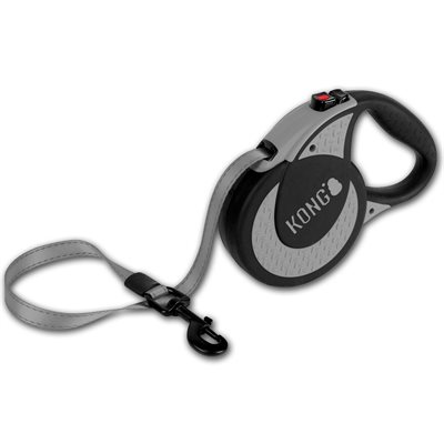 KONG Laisse Ruban Rétractable « Ultimate » Très-Grande Gris 5m jusqu'à 70KG KONG Laisse Ruban Rétractable « Ultimate » Très-Grande Gris 5m jusqu'à 70KG