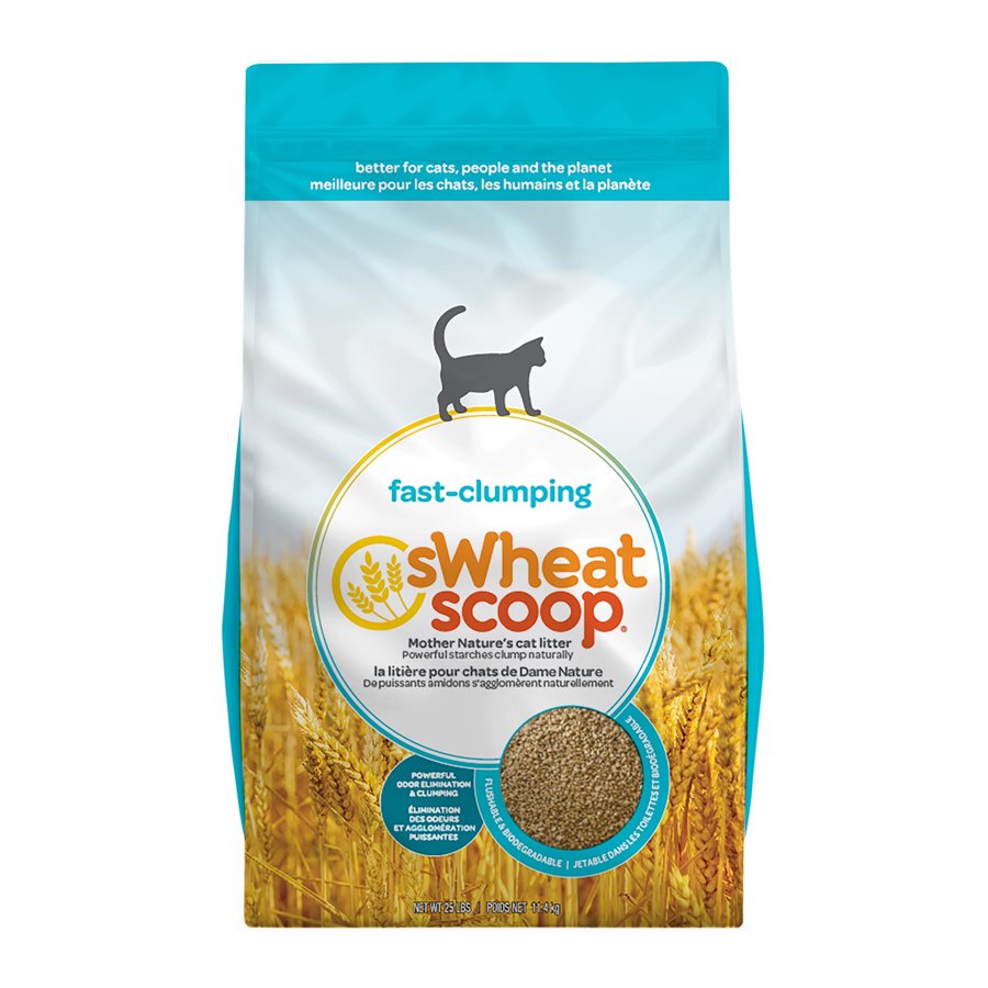 sWheat Scoop Fast Clumping WheatBased Cat Litter 15LB