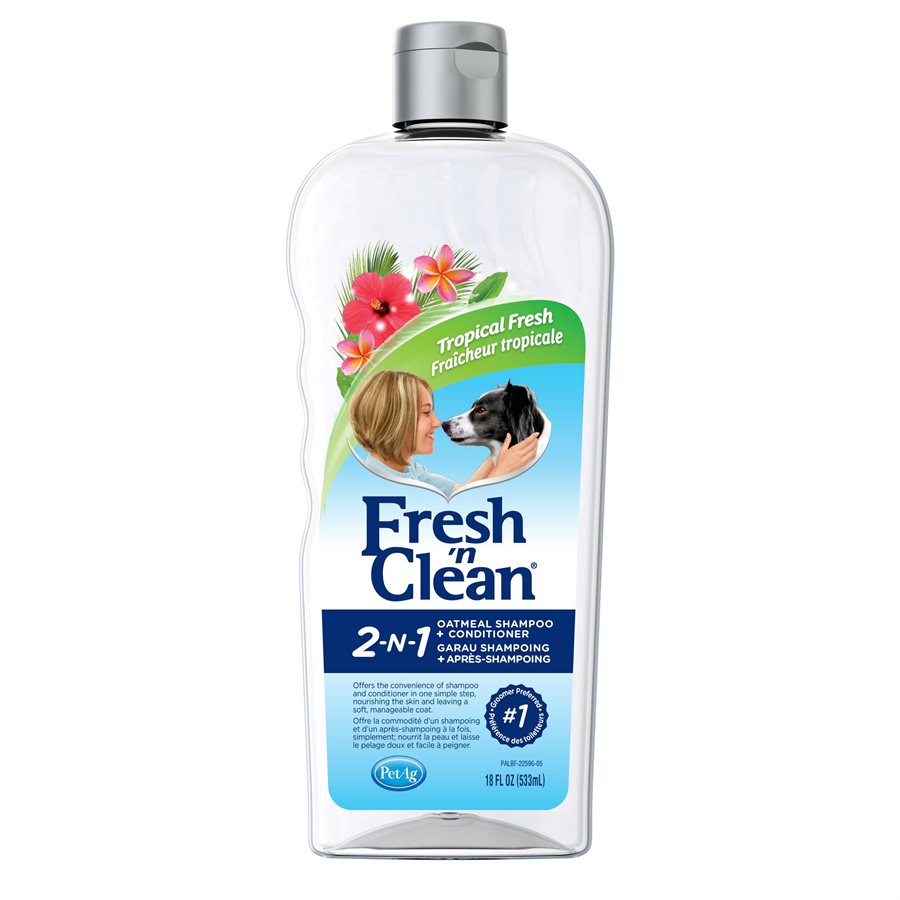 PetAg Fresh 'n Clean Scented Creme Rinse Conditioner, Classic Fresh Scent - 18 Oz - Reduces Mats And Tangles With Vitamin E & Aloe Vera - Strengthens
